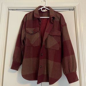 Shop Stevie Oversized Flannel Jacket - Size M/L